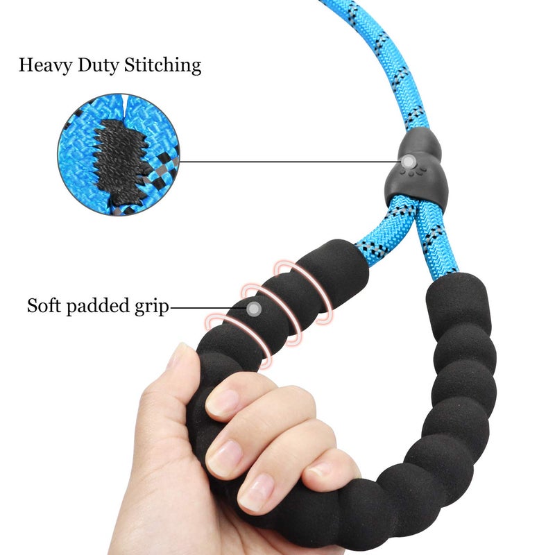 TagME Slip Leads for Dogs, 6 FT Heavy Duty Slip Leash with Padded Handle, Strong Rope No Pull Pet Training Leash for Large Dogs,Blue - Image 3